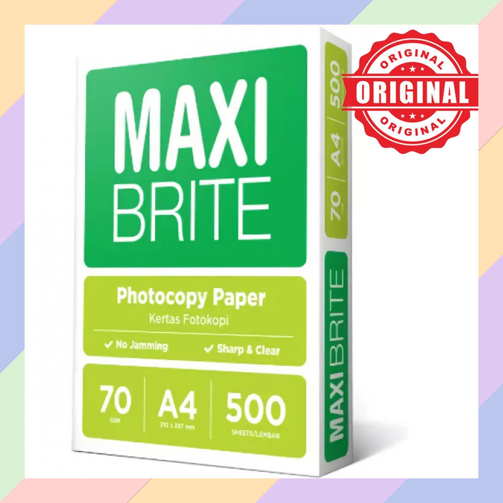 Jual 37S Kertas A4 MAXI BRITE 70 GSM 70 Gram Gr Kertas HVS RIM Print ...