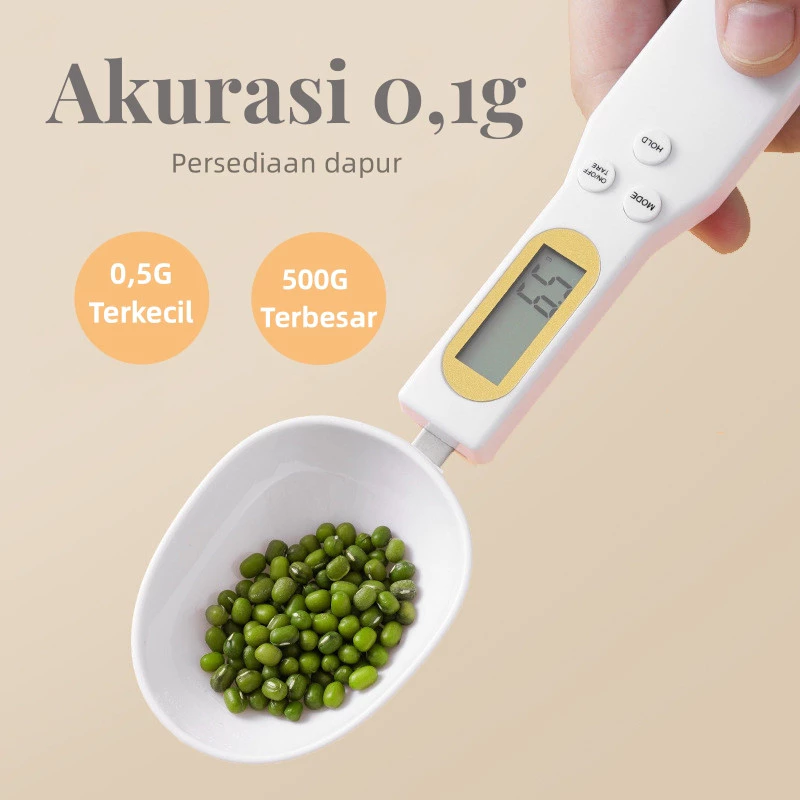 Sendok Timbangan Digital 500g LCD Presisi Tinggi | AutoStock