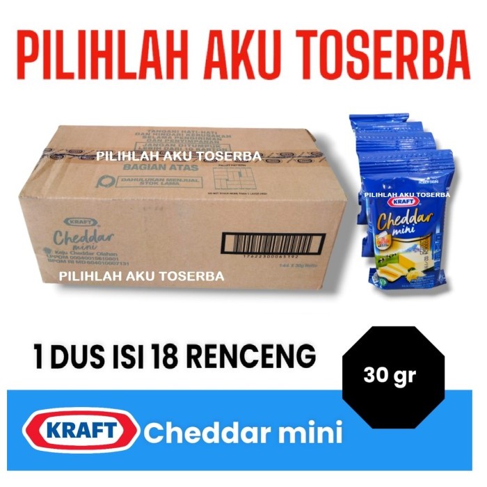 Jual Keju KRAFT CHEDDAR MINI 30 gr kemasan Renceng - ( HARGA 1 RENCENG ...