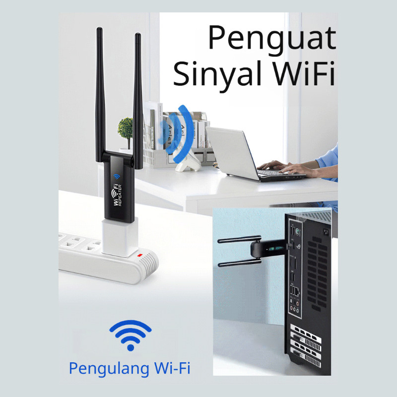 Jual ⭐Beli 1 gratis 1⭐[Memperluas Jangkauan Sinyal WiFi] Extender WiFi ...