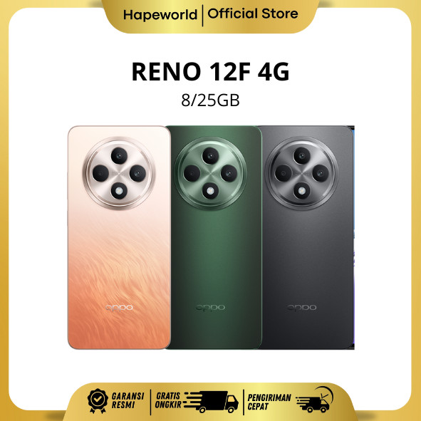 Jual OPPO RENO 12F 4G 8/256GB - GARANSI RESMI | Shopee Indonesia