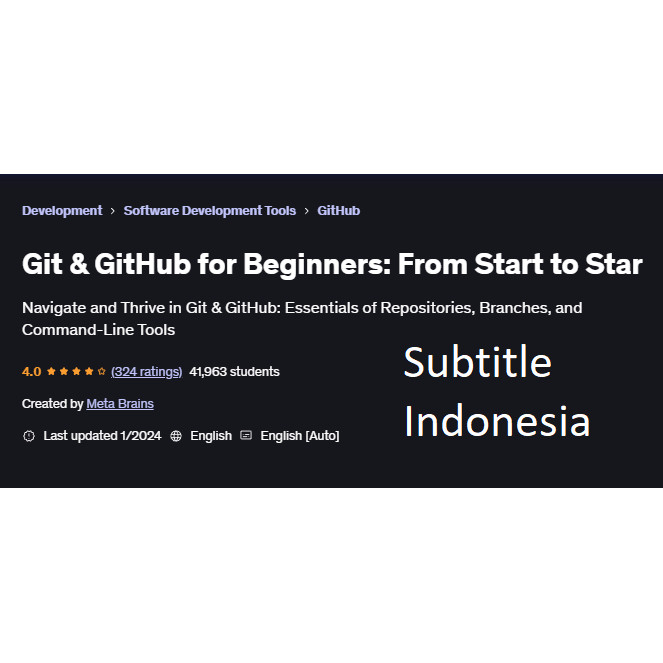 Jual Course Git & GitHub for Beginners: From Start to Star | Shopee ...