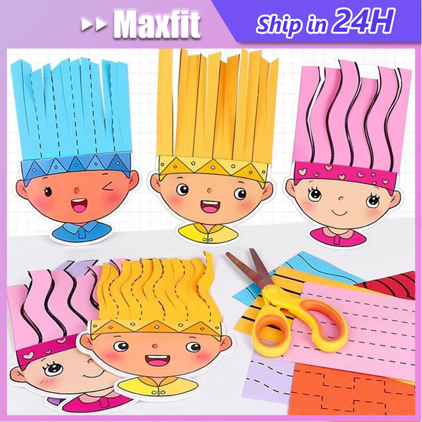 Jual DIY Paper Cutting CUT Potong Rambut / Mainan Anak Edukasi Kertas ...