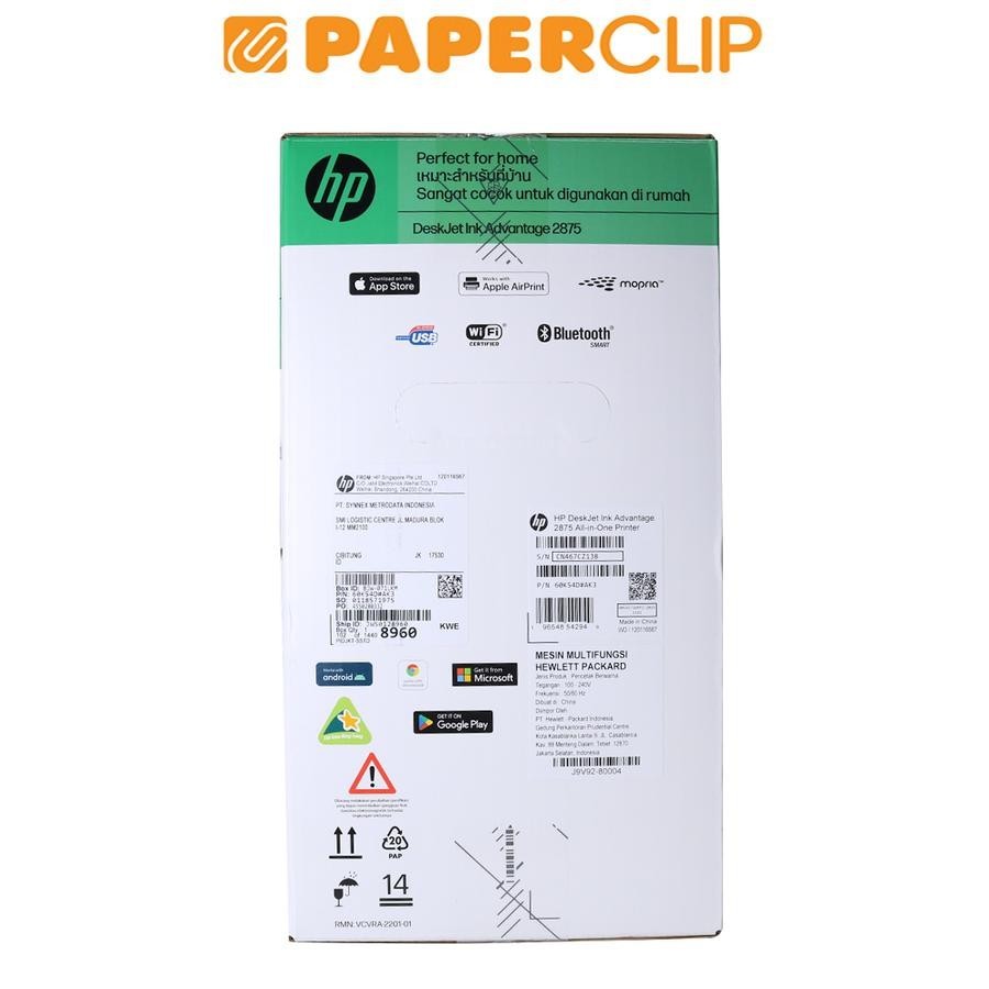 Jual PRINTER HP DESKJET INK ADVANTAGE 2875 WIRELESS | Shopee Indonesia