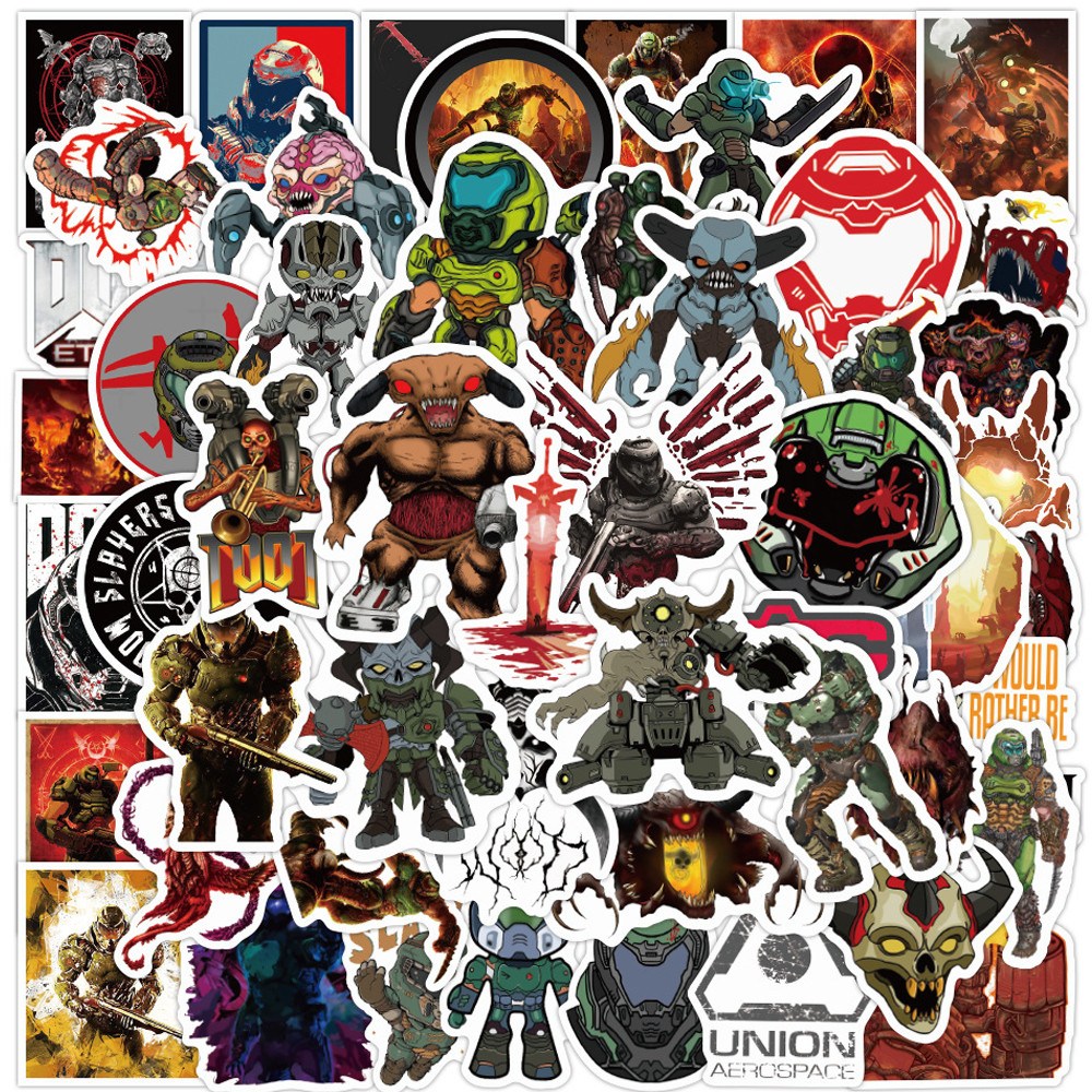 Jual 10/30/50PCS Game Doom:Eternal Stickers Laptop Guitar Luggage ...