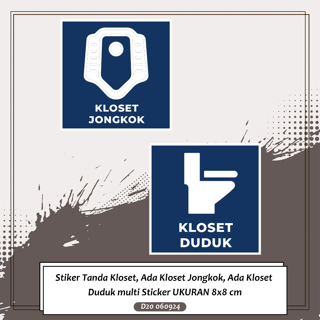 Jual Stiker Tanda Kloset, Ada Kloset Jongkok, Ada Kloset Duduk multi ...