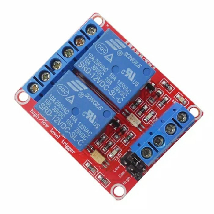 Jual modul relay 12v dc 2ch 2 channel 2channel arduino kit | Shopee ...