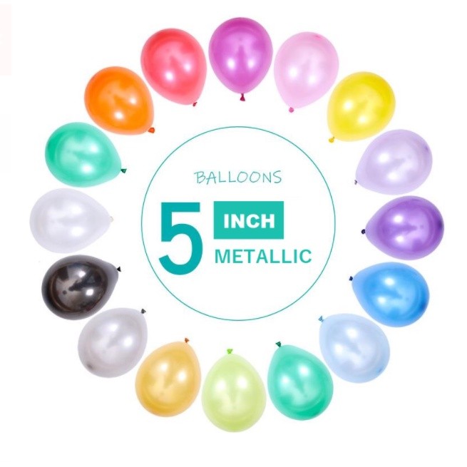 Jual Balon Latex Metalik Mini 5 inch | Shopee Indonesia