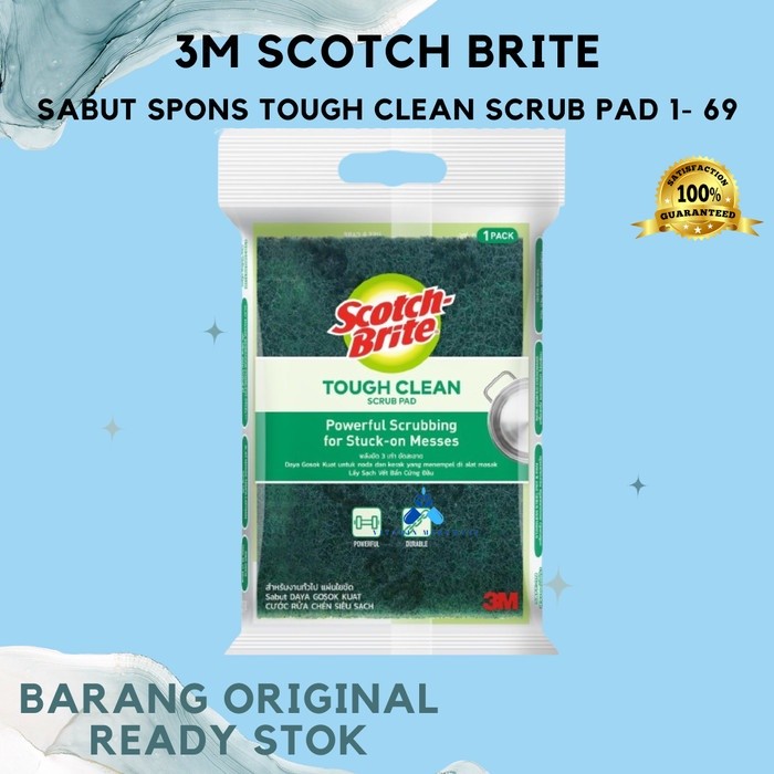 Jual 2024 Scotch-Brite 3M Sabut Spons Tough Clean Scrub Pad 1- 69 - vm2 ...