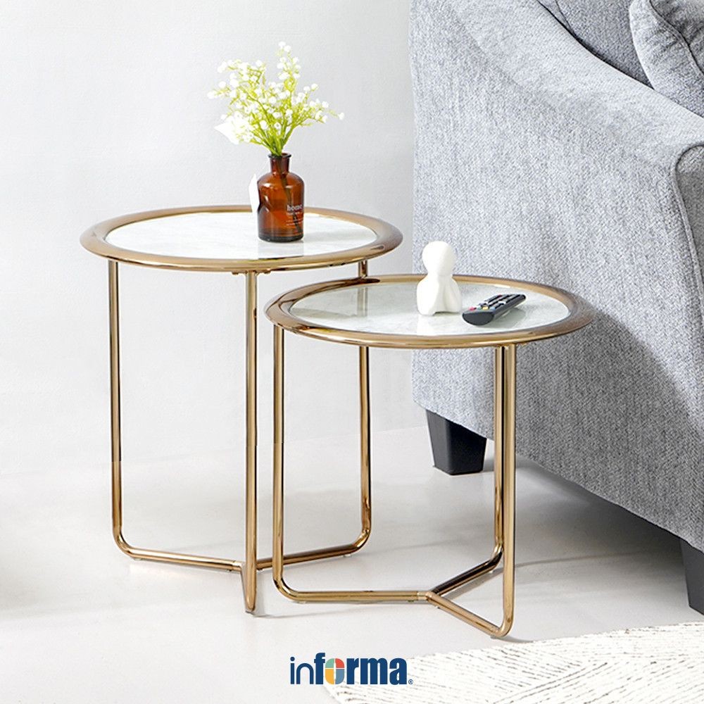 Jual Informa Nayla Nest Set 2 pcs Meja Tamu & Meja Sisi - Krem ...