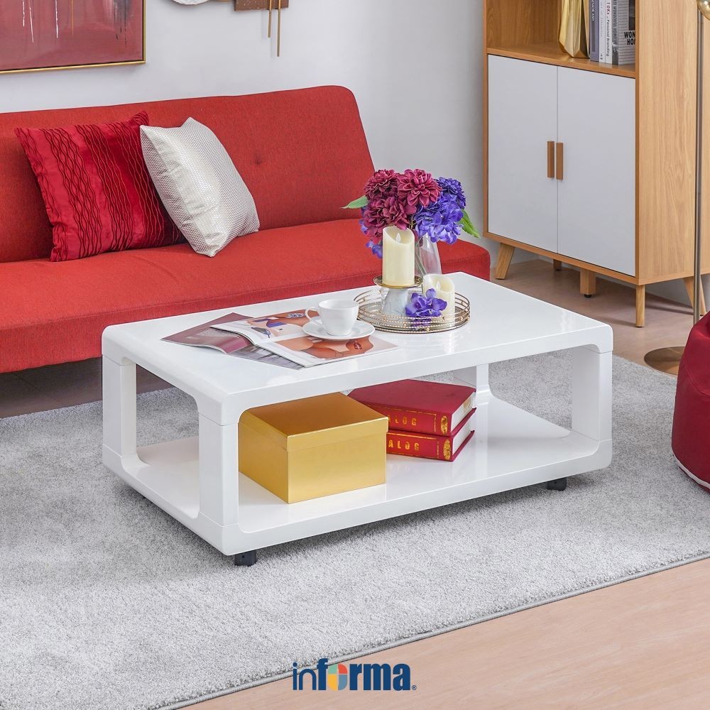 Jual Informa Kimmy Meja Tamu - Putih Coffee Table Meja Ruang Tamu ...