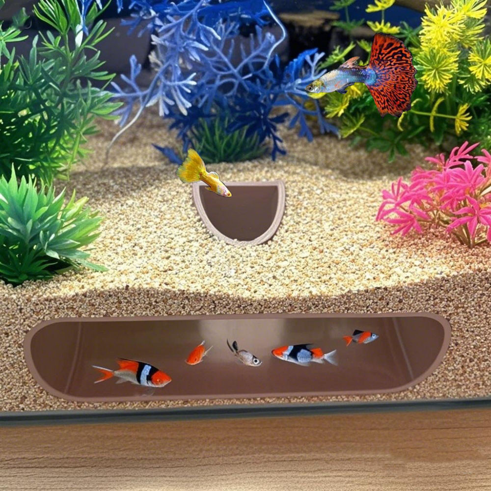 Jual Aquatic Pets Underground Tunnel Aquarium Cave - Multi-Level Fish ...
