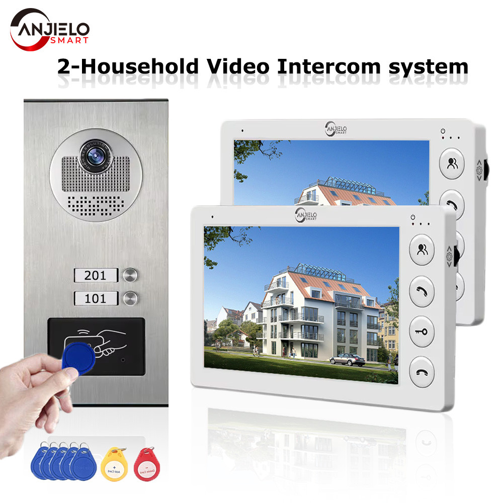 Jual Anjielo 2/3/4 Unit Multi Apartments Intercom Video Doorbell with ...