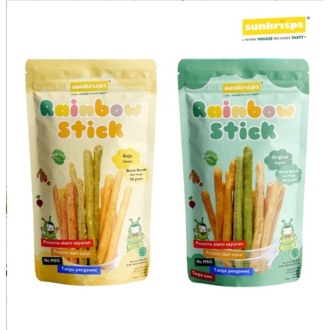 Jual Sunkrisps Rainbow Stick Pelangi Snack Anak Mpasi | Shopee Indonesia