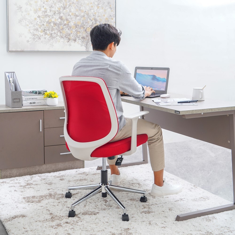 Jual Informa Sunon Shield Kursi Kantor Sandaran Rendah - Merah Tempat ...
