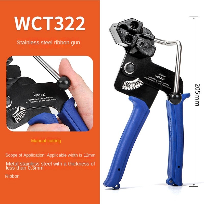 Jual Stainless Steel Ribbon Grab Self-Locking Ribbon Cutter Tighten ...