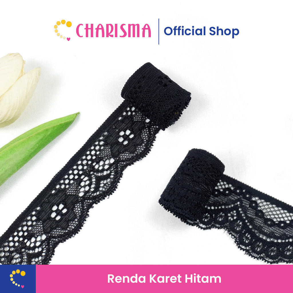 Jual Charisma Renda Karet / Renda Stretch - Renda Karet Hitam Elastis ...