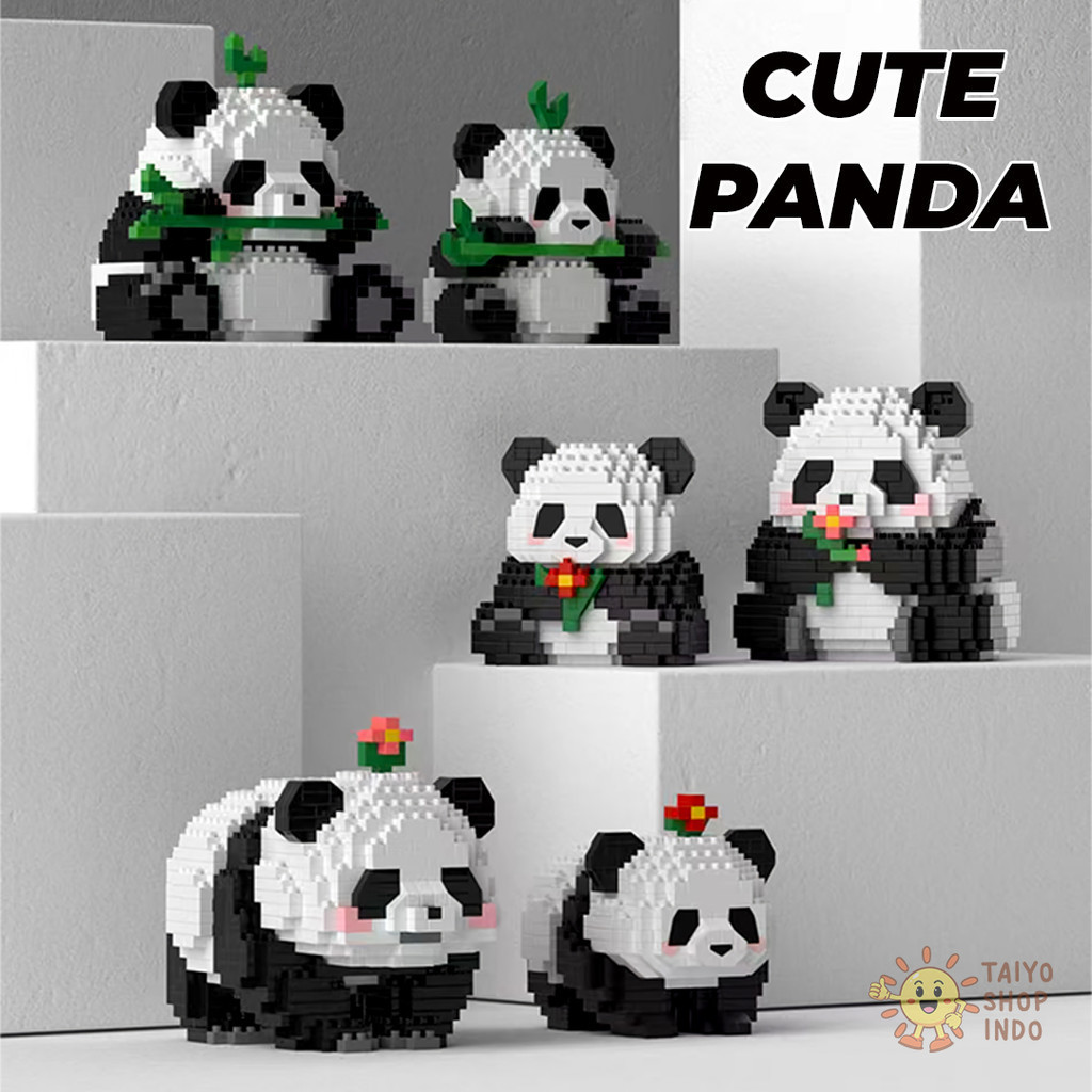 Jual TAIYO Mainan Bricks Cute Panda Animal Hewan Blocks 3D Karakter ...