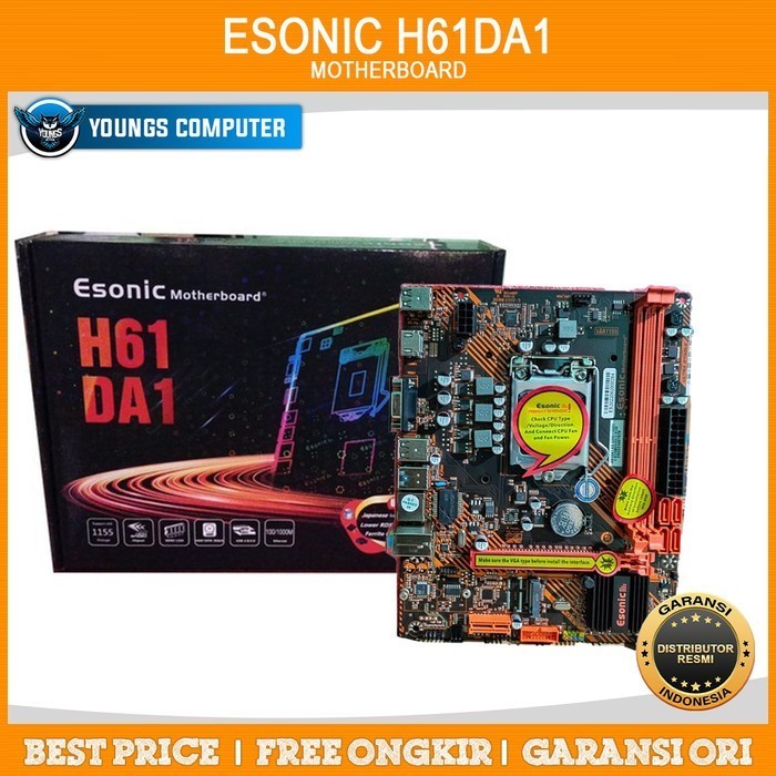 Jual ESONIC H61 DA1 | MOTHERBOARD INTEL LGA1155 H61DA1 | Shopee Indonesia