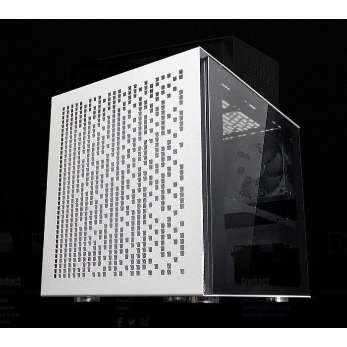 Jual TECWARE Quad Mini Cube Case MID Tower Tempered Glass - White ...