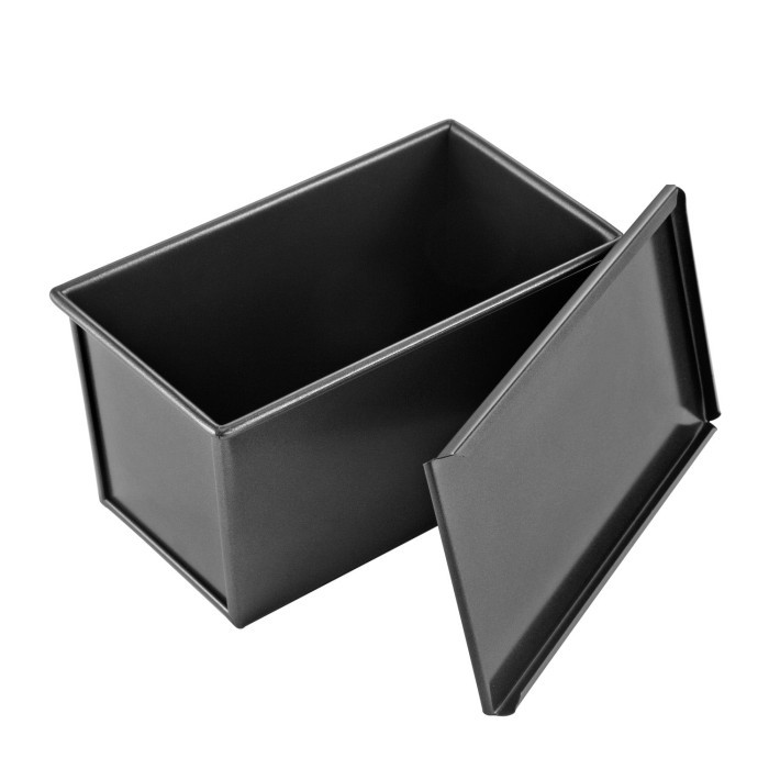 Jual Loyang Roti Tawar dengan Tutup / Loaf Pan Black Polos Chefmade ...