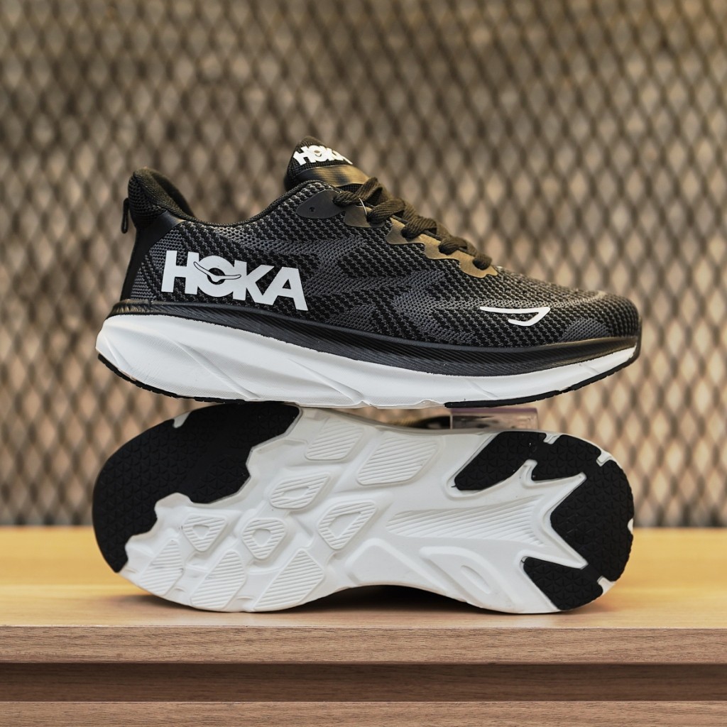 Running Shoes Clifton Black White Hoka One One Womens Clifton