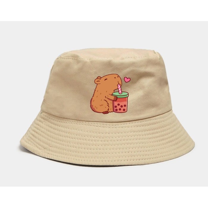 Jual Topi Bucket Capybara Bubble Tea Capyboba | Shopee Indonesia