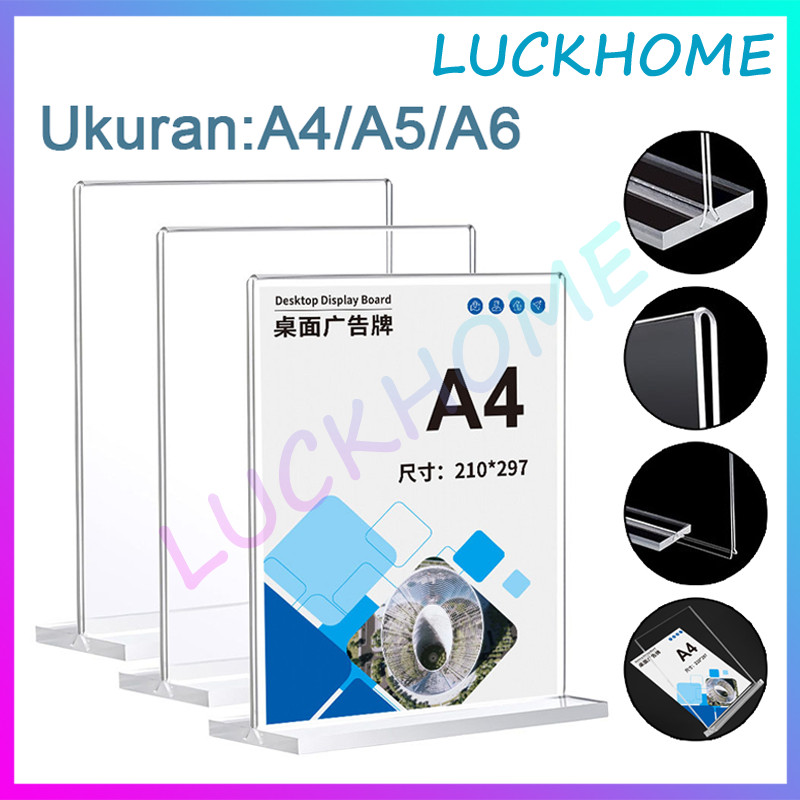 Jual Tent Holder Akrilik Bukan Akrilik A6 Tempat Kertas Display Dudukan ...