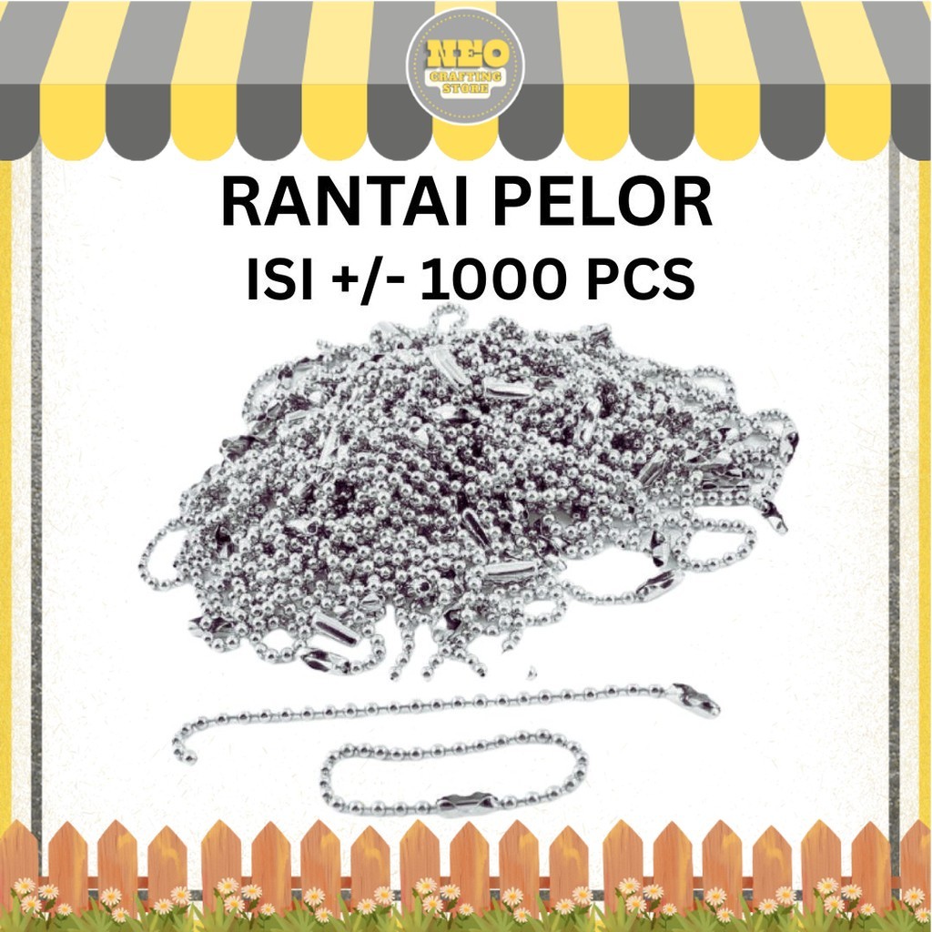 Jual (1000 pcs) Rantai Kuku Biji Lada @1000 pcs Rantai Pelor | Shopee ...