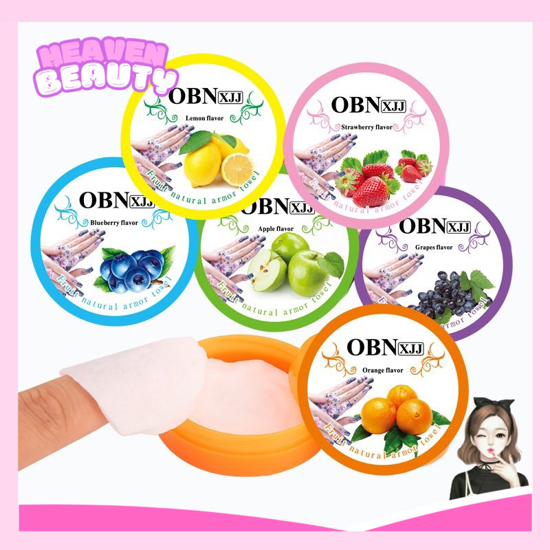 Tisu Pembersih Kutek Aroma Buah Wangi Penghapus Cat Kuku Gel Nail Polish Remover Tissue - Heaven beauty