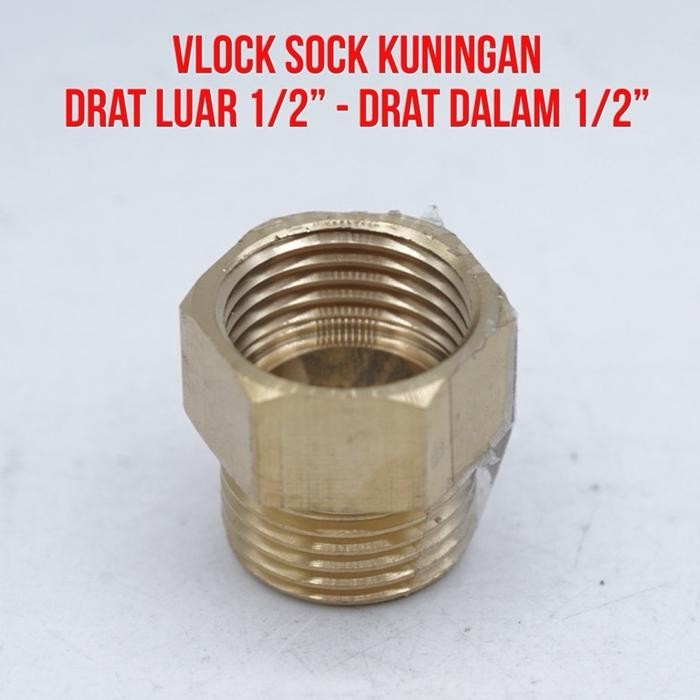 Jual YOLO Vlock Sock Vlok Sok Ring Overloop Nepel Drat Luar 1/2” ke ...