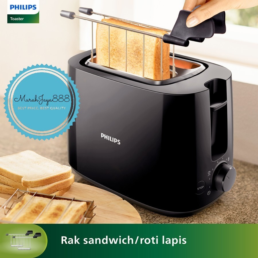 Jual Philips Toaster Bunwarmer with Sandwich Rack - HD2583/90 Bakar ...