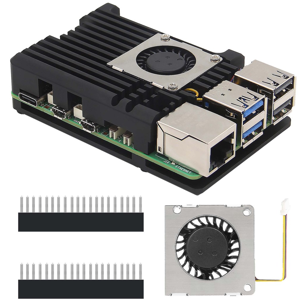 Jual Geekworm Raspberry Pi 5 Case with Cooling Fan | Aluminum Alloy ...