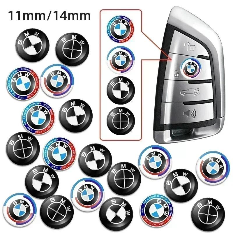 Jual 11/14mm Aluminum Car Remote Key Sticker Emblem Accessories For BMW ...
