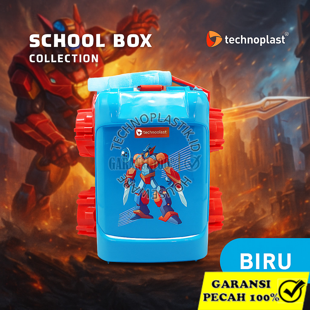 Jual TECHNOPLAST Paket Bekal School Box Robot Heros Roda Kotak Bekal ...
