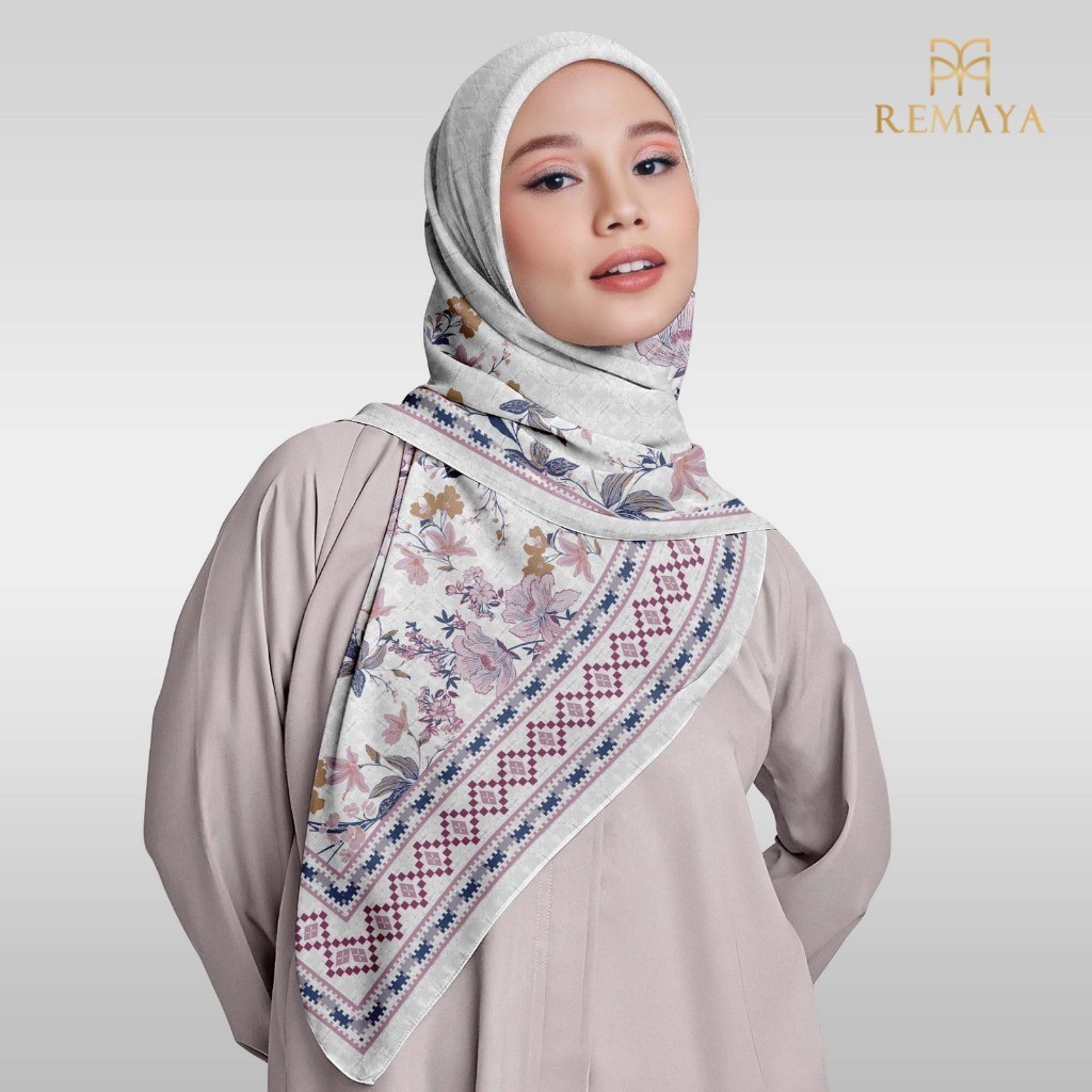 Jual Remaya Michella Scarf Hijab Segiempat Voal Premium Motif Elegan ...