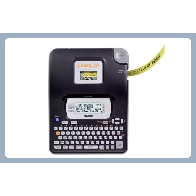 Jual Casio KL-820 Label Printer, Layar LCD 3 Baris 16 Digit, Print Tape ...