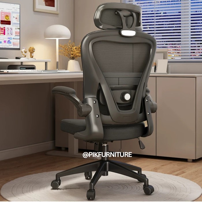 Jual Kursi Kantor Office Chair Mesh Bangku Kerja Hidrolik Gaming Chair