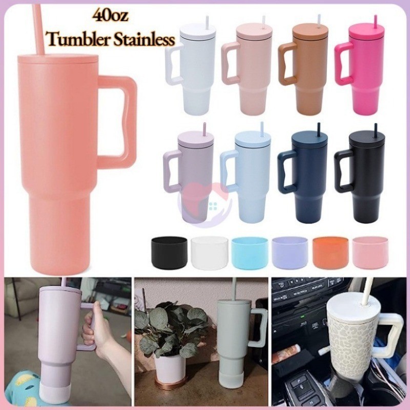 Jual 【COD】40oz Tumbler With Handle SUS 304 Stainless Travel Thermal Cup ...