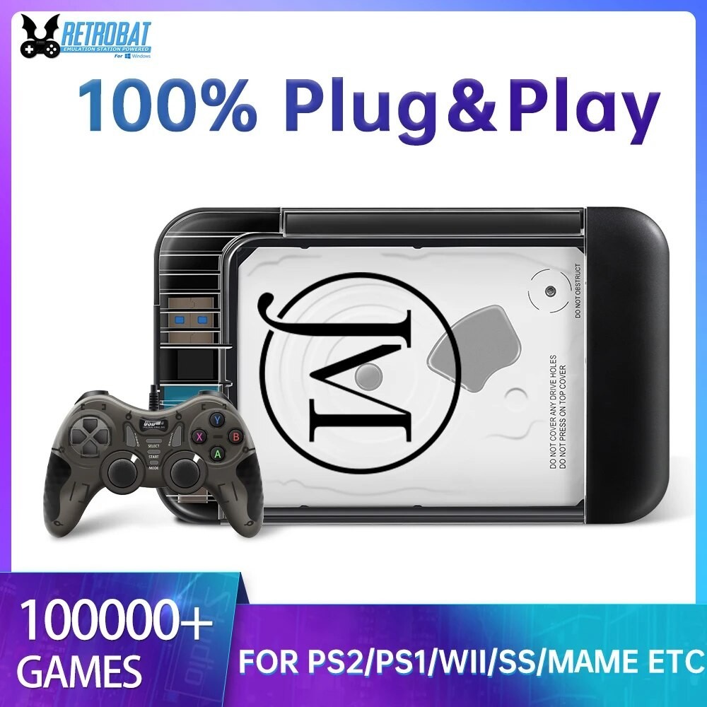 Jual Base RB2 Portable Retrobat External Game HDD 100000+Games For PS2 ...