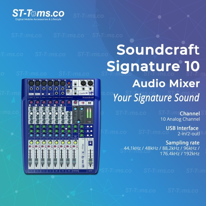 Jual Soundcraft Signature 10 Professional Audio Mixer with Effects ...