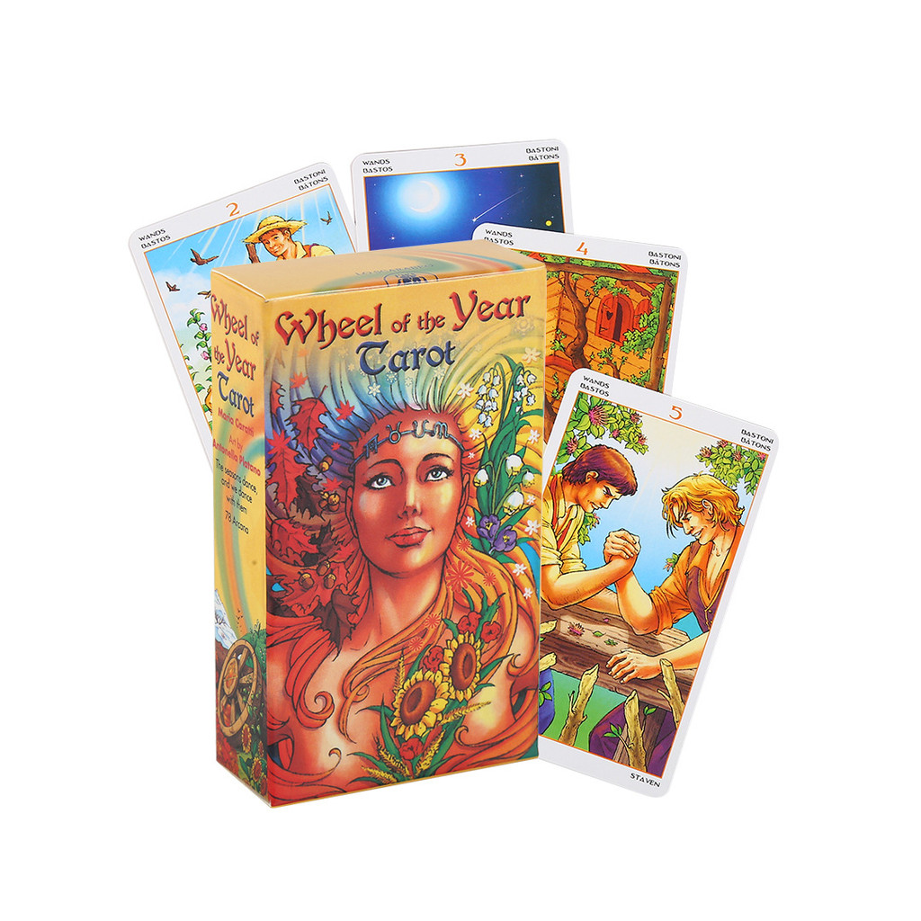 Jual Hot Sale 78 Cards Wheel Of The Year Tarot Cards Game Full English ...