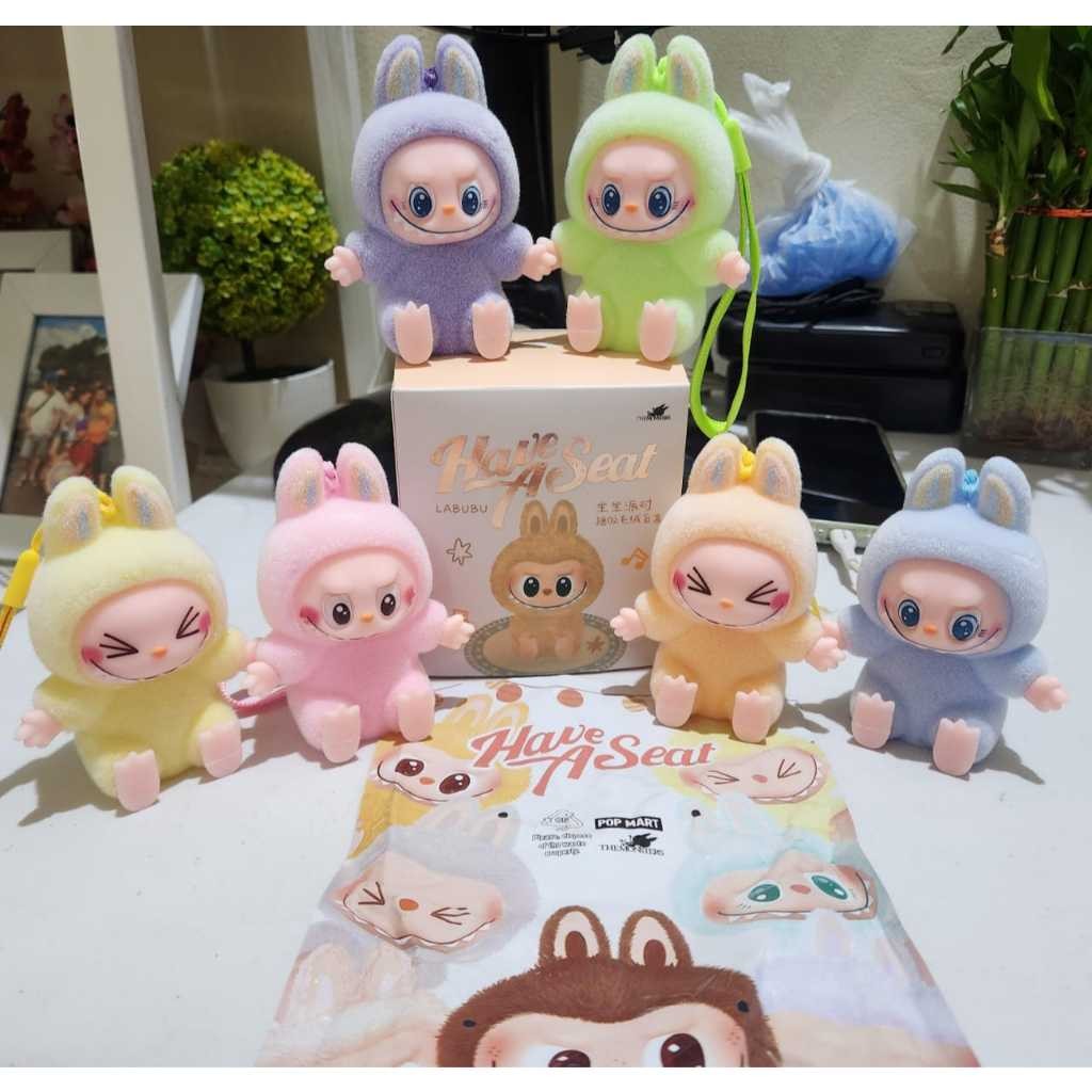 Jual EVA-[COD]Boneka LABUBU Have A Seat Tipe Mini Lucu Gantungan Kunci ...