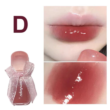DAIMANPU Lip Gloss Iced Tea Lip Glaze Glass Jelly Tint Lipstik Glossy Water Mirror Lip Glaze
