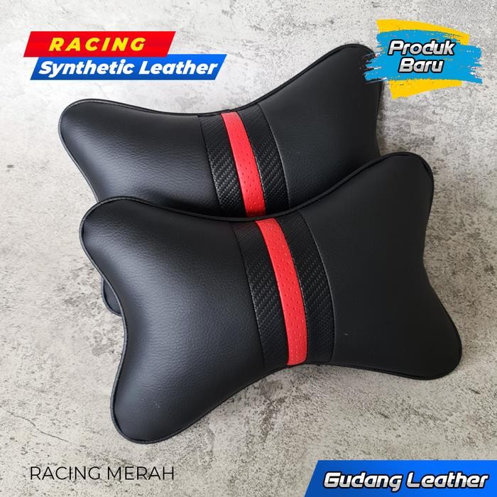 Jual Bantal Mobil Kulit Sintetis - Racing Series - Racing Merah ...