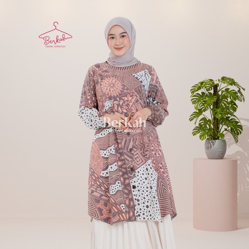 Atasan Batik Tunik Modern Rayon Surya Teja