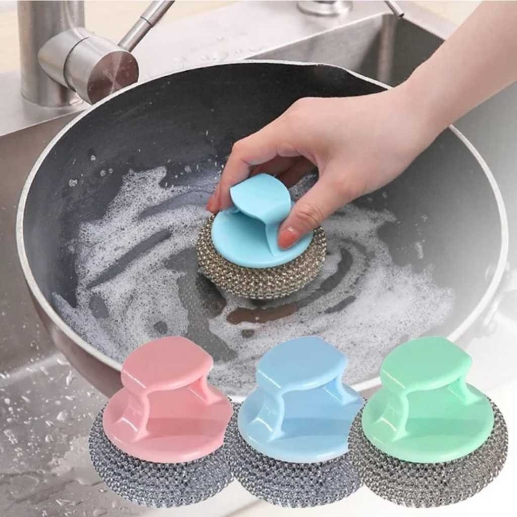 Jual Spon Kawat Cuci Piring Stainless Steel Panci Sabut Spons Sponge ...