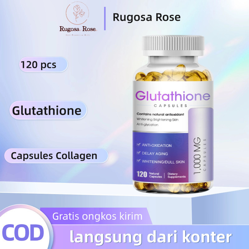 Glutathione Skin Whitening Capsules With Collagen & Vitamin C - Anti-Aging  & Antioxidant