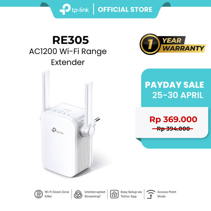 TP-Link RE230 WLAN Verstärker Repeater AC750 Weiß