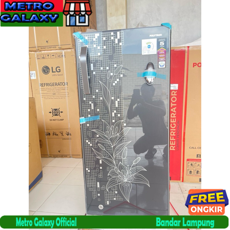 Jual POLYTRON Kulkas 1 Pintu Ada dispenser PRD 18J Belleza 180 Liter ...